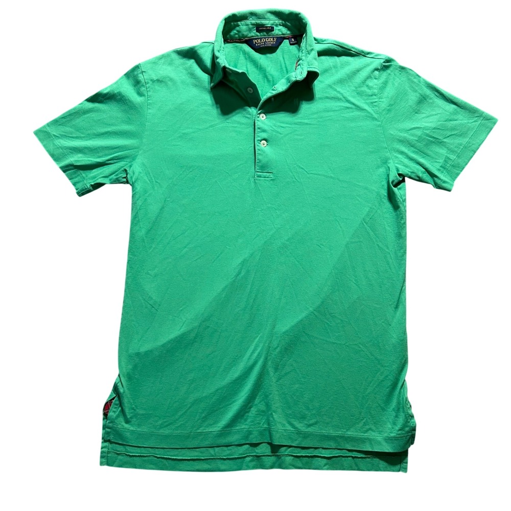 Polo Golf Ralph Lauren Polo Shirt Mens S Green Vintage Lisle Pima Cotton Plaid
